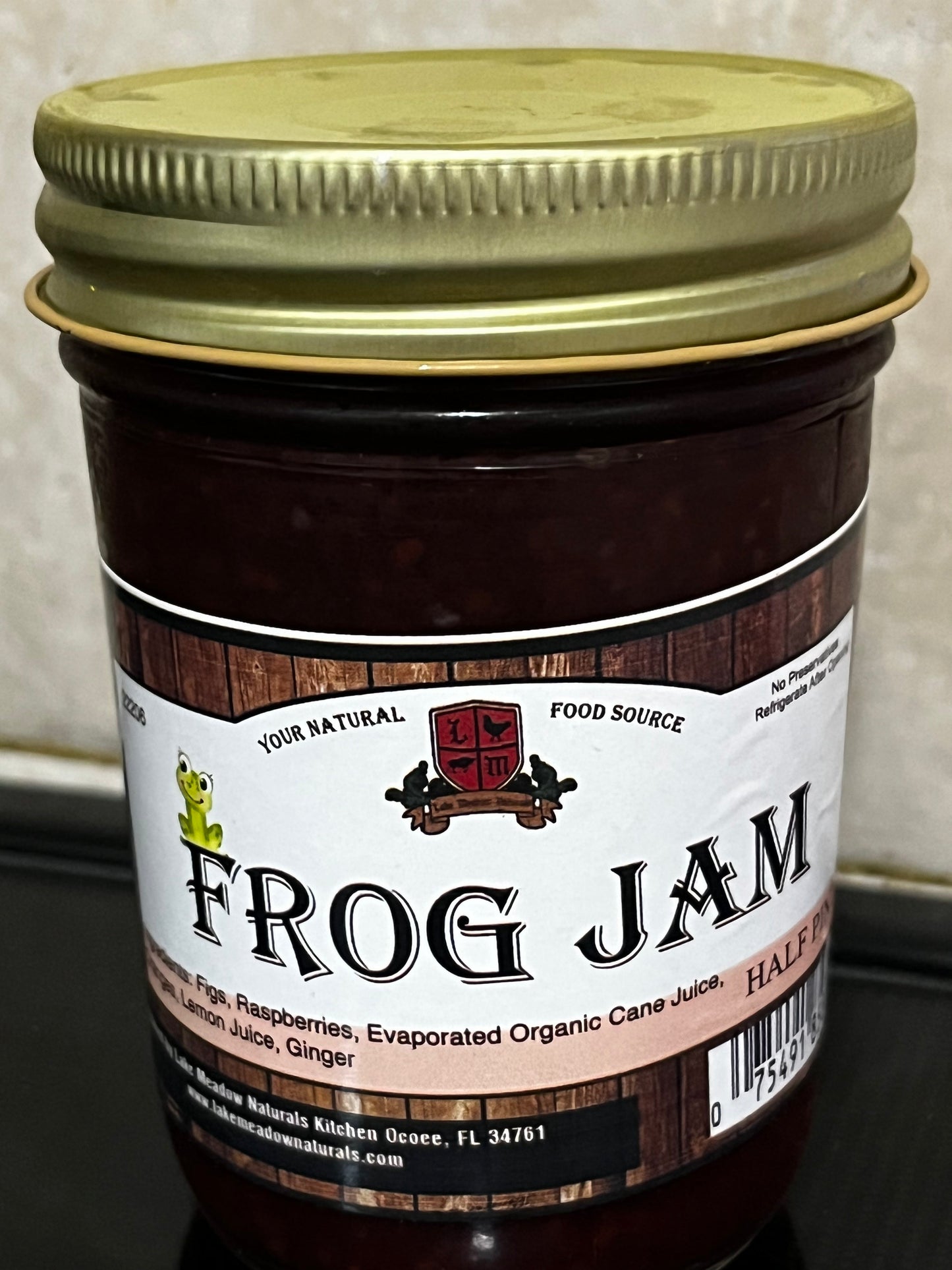 Spread- Frog Jam Half Pint Jar